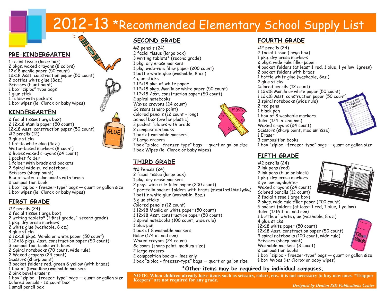 School Supplies School Supply List